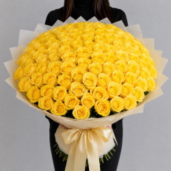101 желтая роза